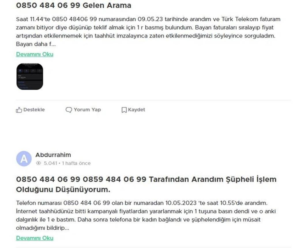 Bu numaralara dikkat: Dolandırılabilirsiniz! Spam yapan 0850 no'lu numaralar yayınlandı, hemen engelleyin 21